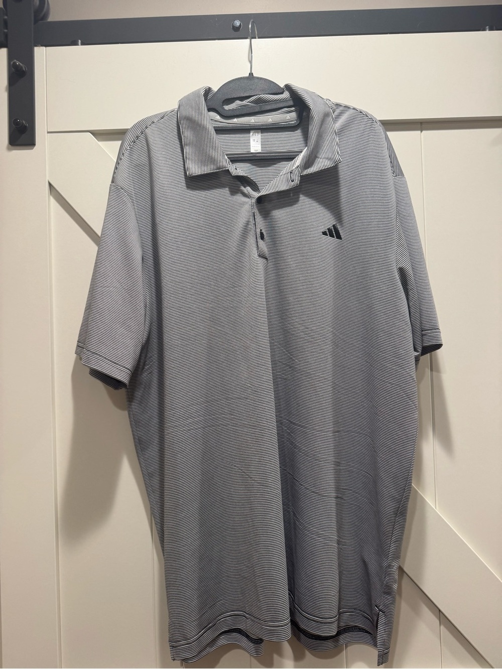 adidas Men’s Light Gray Performance Polo with Logo